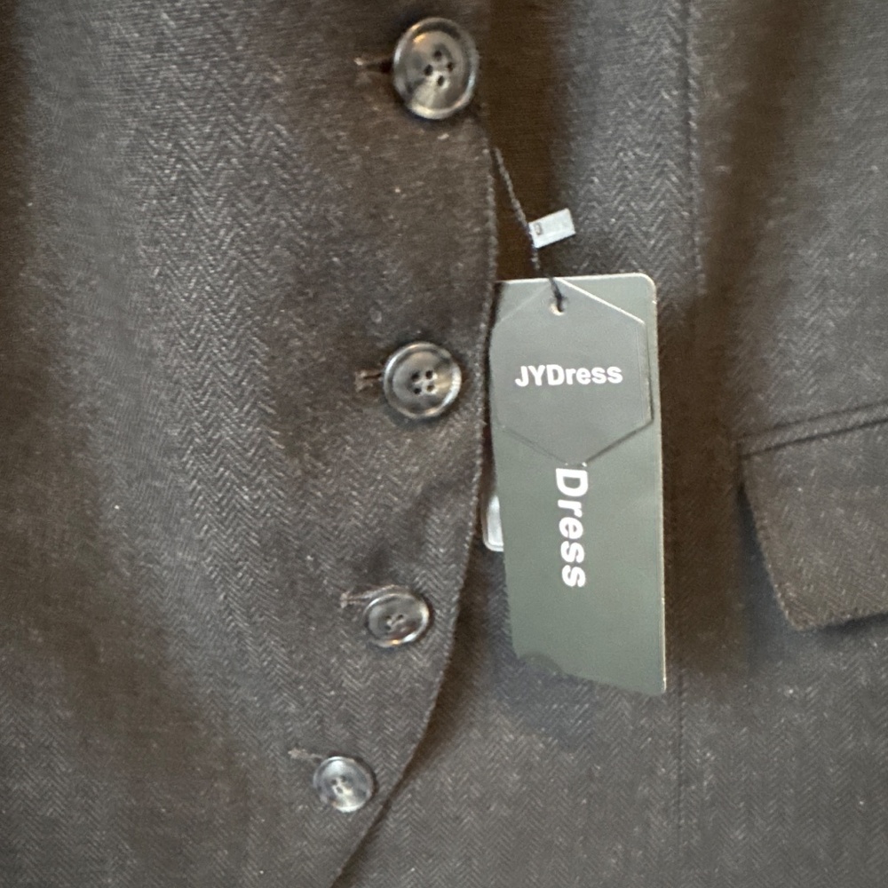 JYDress wool blend vest with front pockets button closure - Picture 2 of 7